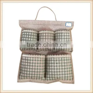 Jute Linen Wall Hanging Storage Bag thumbnail-2