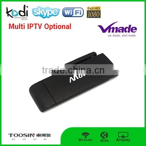 Best Google Android tv Stick Amlogic S805 Quad Core MINI PC Android 4.4 1G 8G TV Box Wifi M85 TV Stick With Remote thumbnail-3
