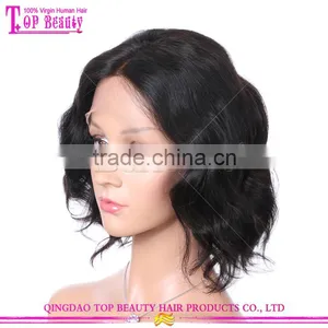 Natural Color 130 Density 8 Inch Short Bob Style Brazilain Virgin Human Hair Lace Front Wigs Short Human Hair Wigs thumbnail-5