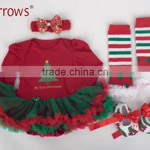 Baby Birthday Dress 2016 Latest Design Christmas Costume Wholesale Dresses Christmas Girls Knitted Dress thumbnail-5