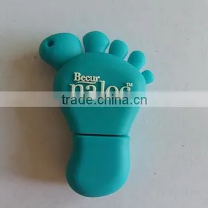 Customized Logo 64GB Soft PVC Feet Shaped USB Flash Drive Gift 100% Real Capacity Usb Flash Disk Memory USB 2.0 thumbnail-1