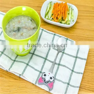 100% Food Grade Flexible Silicone Baby Spoon With Custom Logo thumbnail-1