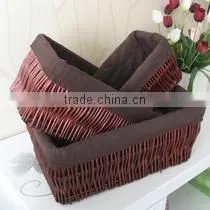 3set Square/ Mini/ Wicker/ Inexpensive/ Wicker Basket thumbnail-1