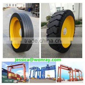Sany Rubber Tyre Container Gantry Crane Use Spare Parts Solid Tire Wheels thumbnail-1