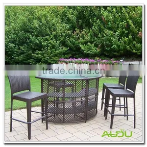 Outdoor Furniture Bar Chair Table/Outdoor Use 4 Pieces Bar Chair With Table thumbnail-1