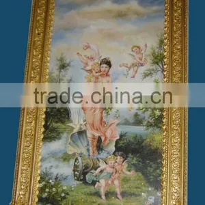 Elegant Angel Art Ceramic Paintings & Murals, Hand Made Framed Oil Paintings thumbnail-1
