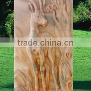 Stone Relief Carving Of A Beer Statue thumbnail-1