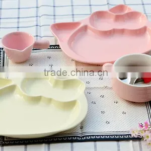 10inch Microwave Oven and Dishwasher Saftey Cat Shape Ceramic Plate Cute Ceramic Plate thumbnail-3