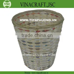 Bamboo Waste Basket Set of Two thumbnail-1