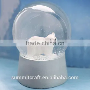 Funny Blowing Snow Polar Bear Snow Globe thumbnail-1