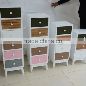 UEnjoy Shabby Chic Pair of Bedside Table Unit Wooden Cabinet 2 Drawers Nightstand Bedroom thumbnail-6
