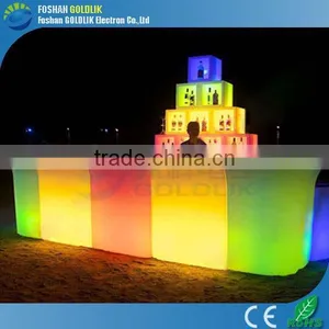 RGB Color Changing Plastic Battery Powered Lighted Luminous LED Bar Counter thumbnail-5