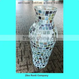 New Hand Blown Glass Murano Art Style Elegant Colored Antique Fenton Glass Vases thumbnail-1