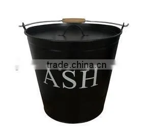 Fireplace Tools Metal Black Coal Bucket Ash Holder With Metal Shovel thumbnail-2