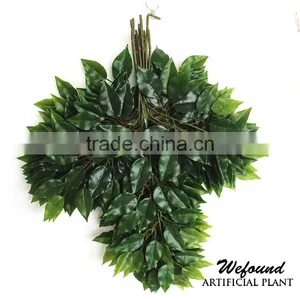 Factory Direct Plastic Handle High Simulation Banyan Tree Leaf Green Leaf Decoration Sets do Wholesale Shooting thumbnail-5