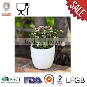 Round Plastic Flower Pot White Color thumbnail-1