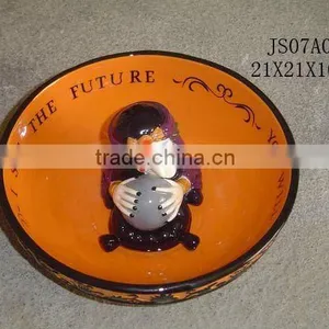 Ceramic Halloween Sorcerer Bowl/ Halloween Items thumbnail-1