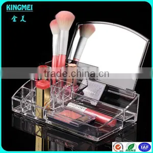Acrylic Cosmetics Display Stand With Make Up Mirror for Mall Shelf thumbnail-2