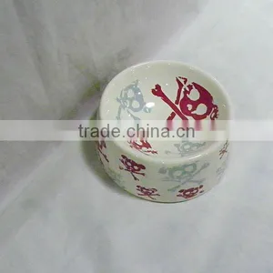 Dog Bowls With Skull Paints thumbnail-1