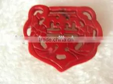 Wholesale 30-35mm Red Irregular Natural Coral Stone Pendant thumbnail-1