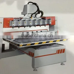 CNC Four Axis Table And Rotary Engraving Machine With 8 Spindle SHFD2013 With X,Y,Z Working Area 2000*1300*300mm (Optional) thumbnail-1
