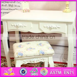 2016 Best Sale Luxurious Bedroom Table and Chair Wooden Vanity Furniture W08G191 thumbnail-5