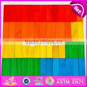 High Quality 54 Pcs Preschool Wooden Kids Playing Blocks W13D154 thumbnail-6