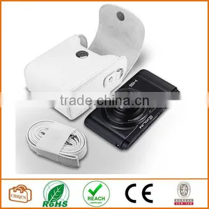 Protective Compact Case With Magnetic Closure and Strap Compatible With Digital Camera (White) thumbnail-3