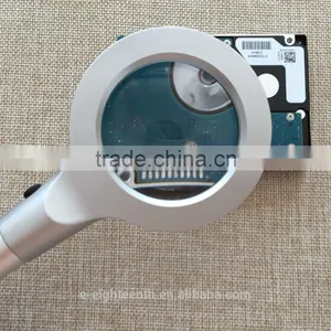 2016 Alloy Professional Hand-held Magnifier Zoom Magnifying Glass With 8 LED Lights TH8013 thumbnail-1