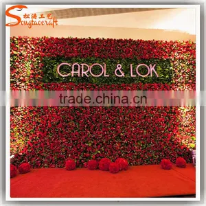 Colorful Artificial Flower Wall With Wholesale Flower Wall Backdrop Artificial Flower Wall thumbnail-3