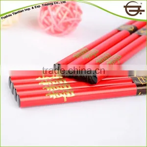 Red Organic Wood Wedding Chopstick Gift In Chinese thumbnail-3