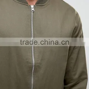 2017 Xinlan High Quality New Design Durable Ribbed Collar 100% Cotton Khaki Running Men Casual Jacket thumbnail-3