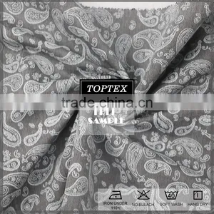 Woven High Quality Floral Printed CHAMBRAY Fabric for Clothes thumbnail-4
