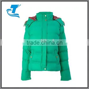 Ladies Puffa Jacket Quilted Hoody Faux Fur Check thumbnail-1