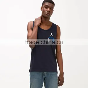 Cheap Simple Printed Classic Mens Singlet thumbnail-1