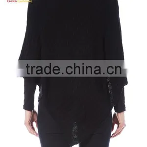 New Fashion Wrap Poncho Cable Cotton Ponchos thumbnail-3