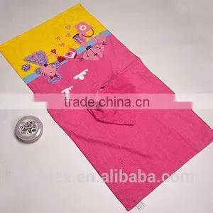Trade Assurance Ring Spun Cotton Screen Printing Velour Kids Poncho Hooded Beach Towel thumbnail-4