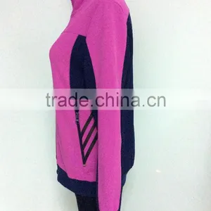 Fashion Custom Fantastic Matching Color Women Contracted Long Sleeve Sportswears Made in China thumbnail-3