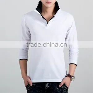 New Fashion Solid Color Mens Polo Shirt, Long Sleeve Turn Down Collar Polo Shirt, Slim Fit Quick Dry Polo Shirt for Men thumbnail-5