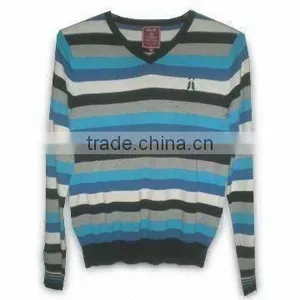 Men's V-neck Pullover in Fashionable Style, Made of 100% Cotton thumbnail-1