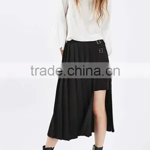 Fashion Pleated Women Divided Skirt Women Long Skirt thumbnail-1