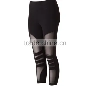 High Waist Ladies Mesh Cropped Legging Women Custom Yoga Pants New Mix Leggings Wholesale thumbnail-2