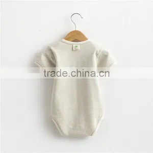 Wholesale 100% Organic Cotton Summer Babies Clothing Set Baby Onesie thumbnail-3