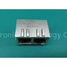 1000M Ethernet Cable 2 Port RJ45 Shielded Connector Jack Right Angle Tab-Down thumbnail-1