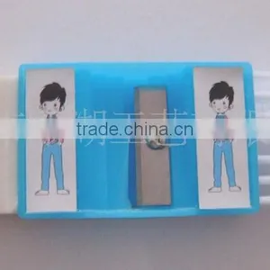 Plastic Sharpener With Eraser and Brush thumbnail-1