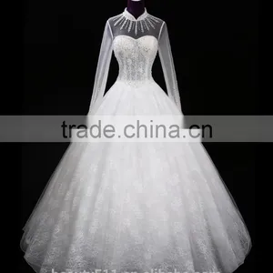 2017 Sweetheart Mermaid Lace Mermaid Color Wedding Dress Bridal for Bride High Neck Bridal Dress F11401 thumbnail-3