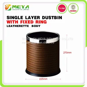 Recycle Metal Indoor Rubbish Garbage Waste Bin Trash Can With Fixed Rings thumbnail-2