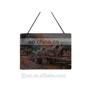 Christmas LED Lights Jacquard Wall Hanging Tapestry thumbnail-1