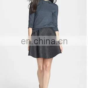2015 Sexy Girls Metallic Flare Mini Skirt thumbnail-3