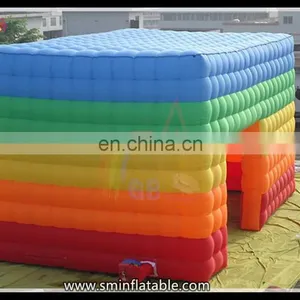 Promotion Colorful Inflatable Cube Rainbow Camping Tent for Party /wedding thumbnail-2